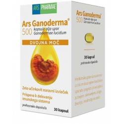 Ganoderma 500 Dvojna Moč Ars Pharmae, 30 kps
